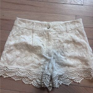Monteau Ivory Lace Women Shorts